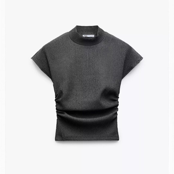 Zara Tops - Zara Textured Ruched Top